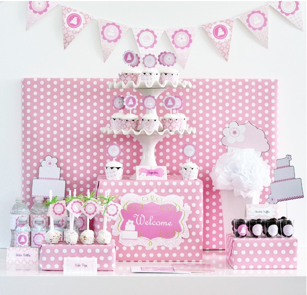 pink cake mod party kit