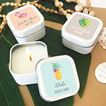 Tropical Beach Square Candle Tins