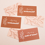 Bridesmaid Proposal Cards (set of 6) - Fall