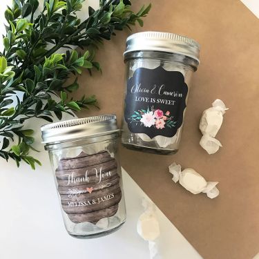 Personalized Floral Garden Mini Mason Jars