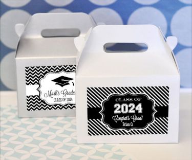 Personalized Graduation Mini Gable Boxes (set of 12)