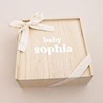 Baby Keepsake Wood Gift Box