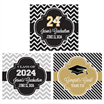 Personalized Graduation 2" Square Favor Labels & Tags