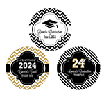 Personalized Graduation Round Favor Labels