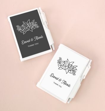 Floral Silhouette Notebook Favors