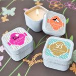 Personalized Square Theme Candle Tins