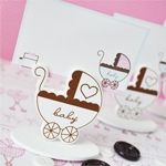 Baby Carriage Place Card Favor Boxes with Designer Place Cards (set of 12)