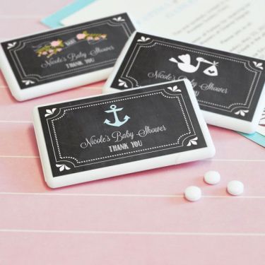 Chalkboard Baby Shower Personalized Mini Mint Favors