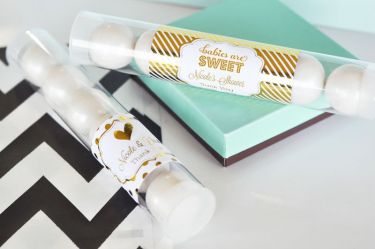 Personalized Metallic Foil Candy Tubes - Baby