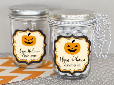 Personalized Classic Halloween Mini Mason Jars