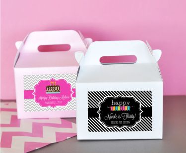 Personalized Birthday Mini Gable Boxes (set of 12)