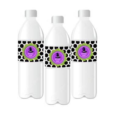 Personalized Spooky Halloween Water Bottle Labels