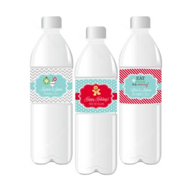 Personalized Winter Water Bottle Labels