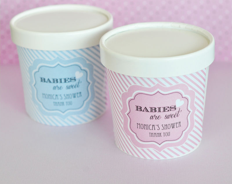 Event Blossom eb2379np DIY Blank Mini Ice Cream Containers