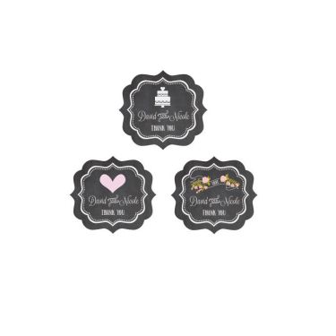 Chalkboard Wedding Personalized Frame Labels