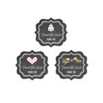 Chalkboard Wedding Personalized Frame Labels