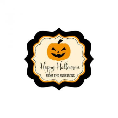 Personalized Classic Halloween Frame Labels