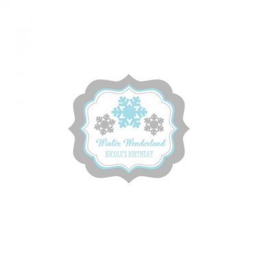 Personalized Winter Wonderland Party Frame Labels
