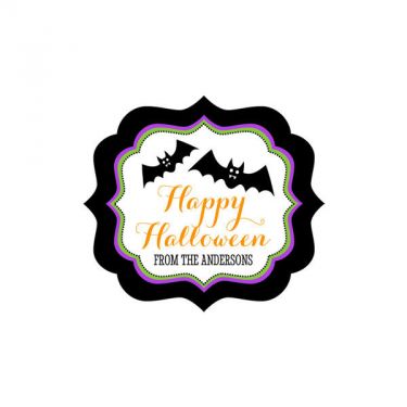 Personalized Spooky Halloween Frame Labels