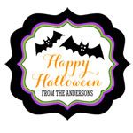 Personalized Spooky Halloween Frame Labels
