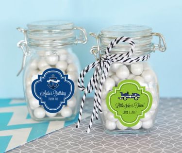 Personalized Kid's Birthday Glass Jar with Swing Top Lid - SMALL