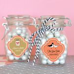 Personalized Theme Glass Jar with Swing Top Lid - SMALL
