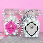 Personalized Birthday Glass Jar with Swing Top Lid - SMALL