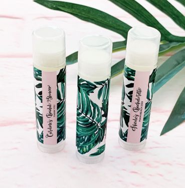 Personalized Palm Leaf Lip Balm Tubes