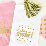 "Babies are Sweet" Gold Foil Candy Buffet Bags (set of 12)