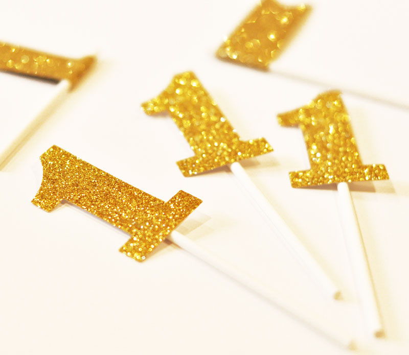 Gold Glitter Personalized Numbers Party Favor Stickers Labels Birthday ...