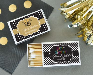 Personalized Birthday Match Boxes (set of 50)