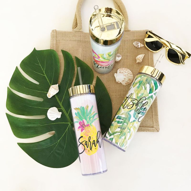 Tropical Beach Tumbler - Beaucoup Wedding Favors, Gifts, Supplies & More