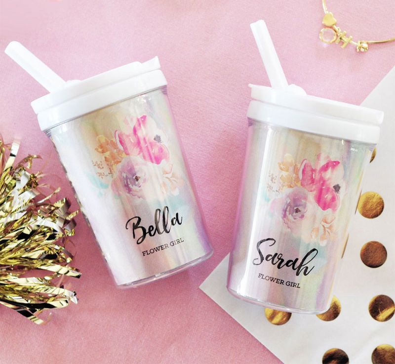 Toddler Tumbler, Toddler Cup, Personalized Kids Tumbler, Flower Girl Cup,  Personalized Kids Cups, Plastic Party Cups, Custom Party Cups 