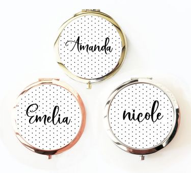 Personalized Polka Dot Compacts