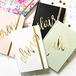 Personalized Journal - Gold Script Name