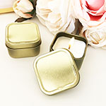 Gold Square Candle Tins - BLANK