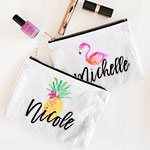 Tropical Beach Canvas Cosmetic Bags