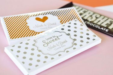 Personalized Metallic Foil Candy Wrapper Covers - Wedding