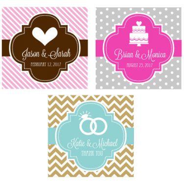 Personalized MOD Theme Silhouette 2" Square Favor Labels & Tags