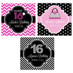 Personalized Sweet 16 (or 15) 2" Square Favor Labels & Tags
