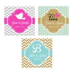 Personalized Theme 2" Square Favor Labels & Tags