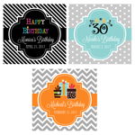 Personalized Birthday 2" Square Favor Labels & Tags