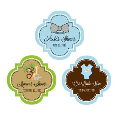 Personalized Baby Shower 1.5" Mini Favor Labels