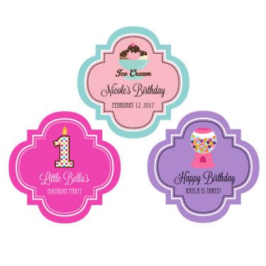 Personalized Kid's Birthday 1.5" Mini Favor Labels