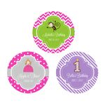 Personalized Kid's Birthday Round Favor Labels