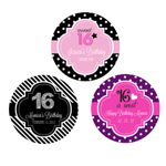 Personalized Sweet 16 (or 15) Round Favor Labels