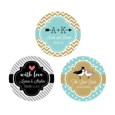 Personalized Theme Round Favor Labels