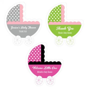Personalized Baby Carriage Stickers