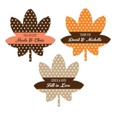 Personalized Fall Leaf Stickers